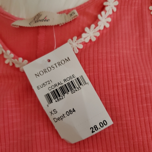 ❤SOLD❤️Anthro Elodie 🌺 Soft Floral Ribbed & Flowy Flowers Tank Slub 🌺 - Picture 12 of 16